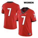 Women's Georgia Bulldogs NCAA #7 Tyrique Stevenson Nike Stitched Red Legend Authentic No Name College Football Jersey WVE7454AR